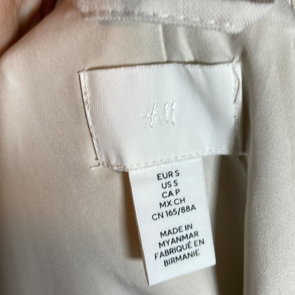 H&M oversized fit beige retro blazer jacket - Picture 5 of 10